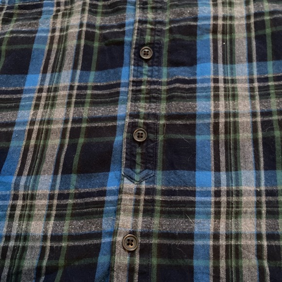 Vintage Lucky Brand Flannel Plaid Shirt Men's XL Western Rodeo Utility Blue - Picture 3 of 7